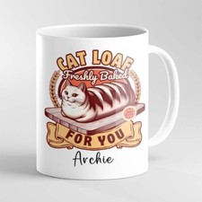 Cat Loaf  Funny Rude Gift, Personalised Mug