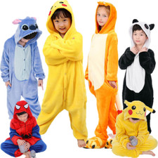 XMAS Unisex Girls Boy Kids Animal Onepiece Pyjamas Fancy Sleepwear Outfit Gifts