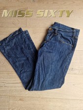 Super Low-rise Vintage Flared Miss Sixty Jeans Size 32 See Description