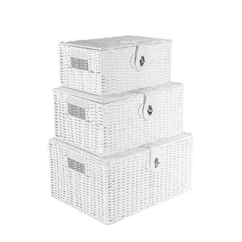 Resin wicker basket hamper - resin,