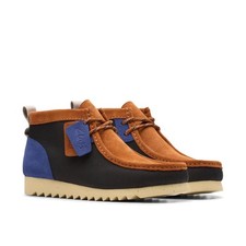 Clarks Mens WALLABEE 2 FTRE Mid Tan Suede Combi Boots Size UK 9 - 10G