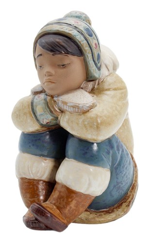 Lladro made spain pensive - lladro, in