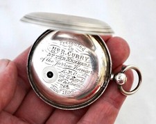 Sterling Silver Football Tribute Pocket Watch Medal/Trophy. Jarrow Rangers 1892.