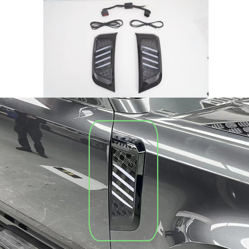 2pcs led side vent fender - vent, fits