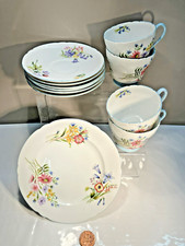 Shelley England Fine Bone Wild Flowers 13668 Tea Cake Set for 4