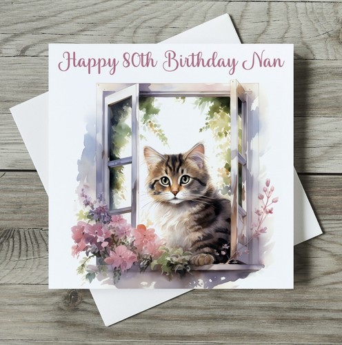 Personalised cat birthday - personalised,