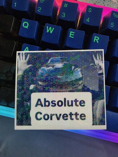 Absolute corvette meme sticker - corvette,