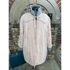 coat corduroy pink gray 1980s