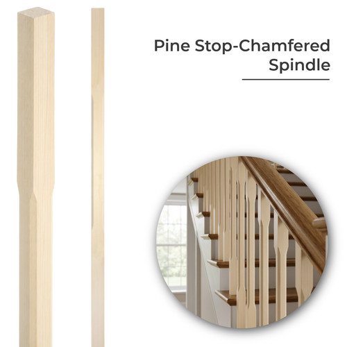 Pine stop chamfered - stop, spindle