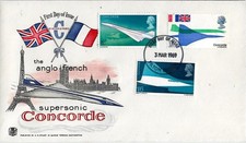 1969 CONCORDE ON SUPERB STUART ILLUSTRATED FDC - FILTON BRISTOL FDI H/S