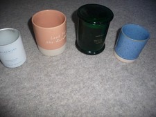 Empty Glass & pot Candle Jars  - Pecksniffs, Habitat , Parisian Love mixed sizes