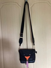 Oliver Bonas thick strap black crossbody messenger bag