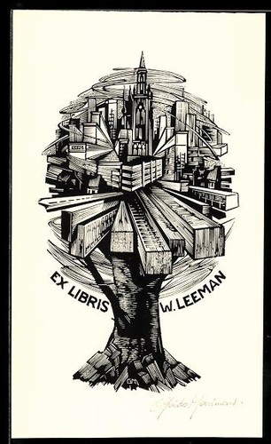 Exlibris leeman stadt - leeman,,