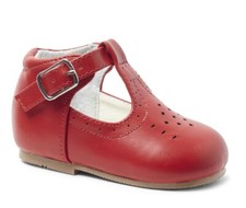 BOYS SMART T BAR SHOES RED UK 8 ROMANY SPANISH STYLE BABY TODDLER OCCASION