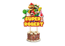 SUPER MARIO PERSONALISED NAME Cake Topper /Cake Decoration Party Non- edible