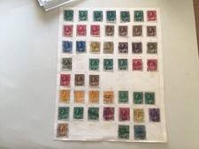 Canada King George V used stamps on folded album page   A10198
