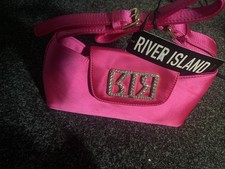 River Island Patent Electric Pink Cross Body bag new with tags 