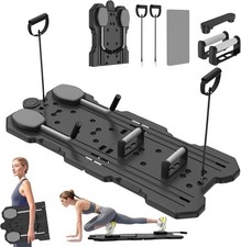  Foldable Pilates Board Reformer Machine Set with Abdominal Roller - For Auction