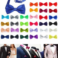 Kids Mens Pre-Tied Satin Bow