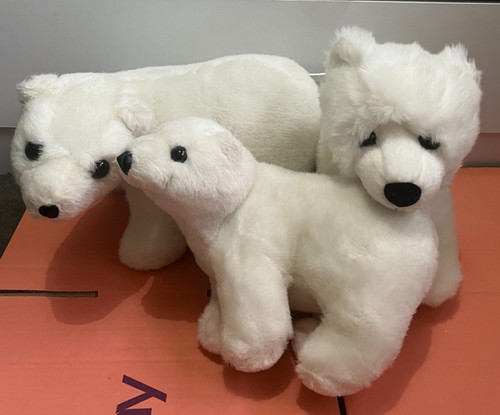 White polar bear - 3x, toy