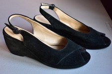 LADIES HOBBS BLACK SUEDE SHOES