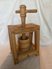Vintage Novelty Wooden Wine Press Shaped Nutcracker