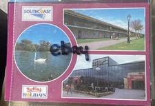 PONTINS BOGNOR POSTCARD MULTI VIEW CHALETS THE PLAZA & POND WITH SWANS ETC 