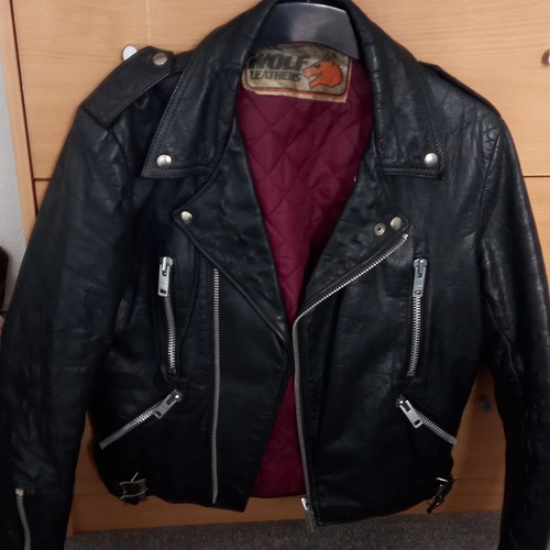 Wolf leather jacket - leather,