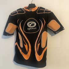 Optimum Rugby Protective Top, Teenager Size, Black Orange RugbyUnion RugbyLeague