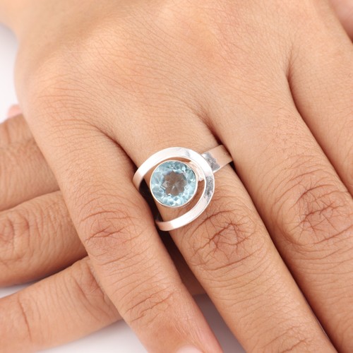 Sky blue topaz gemstone 925 - topaz,