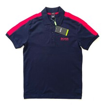 Hugo Boss Polo Slim Fit Shirt (Golf) Navy & Red