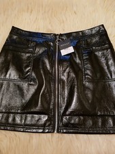 Topshop Black pvc Look mini