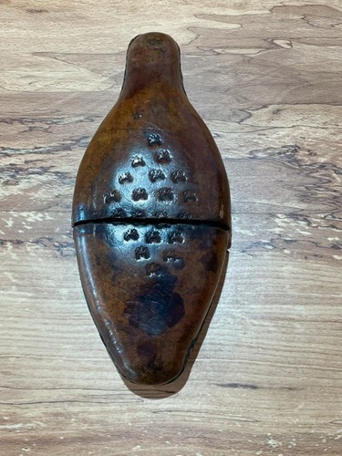Hunting flask leather - leather, &