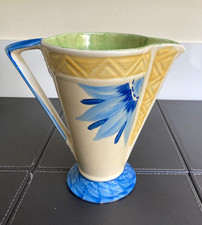 Myottc Art Deco Doric Jug Hand Painted In Stylised Flower & Geometric  Design
