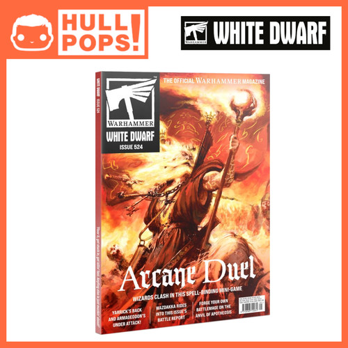 Warhammer white dwarf - white,