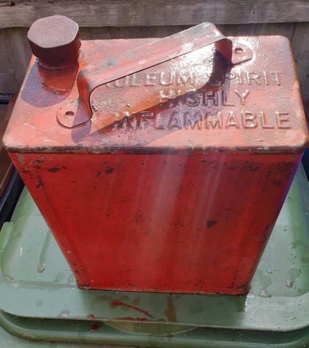 Vintage gallon petrol can - petrol,