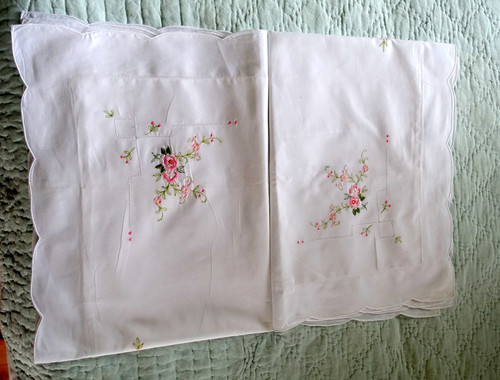 Pair vintage white - , cotton