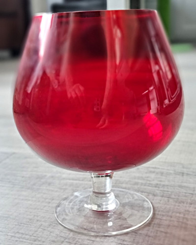 Red clear glass - &, brandy