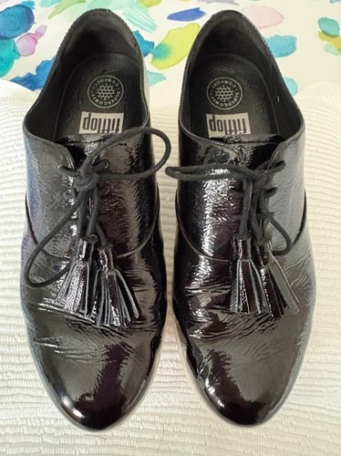 Fitflop black patent leather - fitflop,