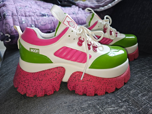 Koi green pink - koi, green/pink/white