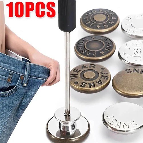 Metal jeans buttons - metal,