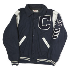 RIPPON Mens Navy Blue Button