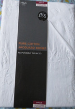 M&S Jacquard Bedset Pure Cottn