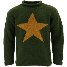 Chunky Wool Knit Star Jumper