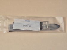 Brand New Seiko Premier 16mm Black Satin Leather Strap No. L0GR011J0 - SXB433P2