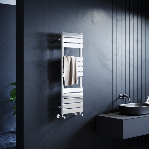 Chrome towel rail radiator - rail, 400
