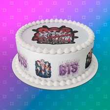 BTS pre-cut Edible Icing Cake