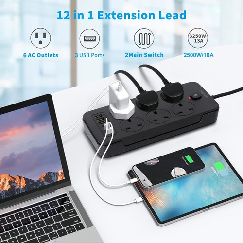 Way extension lead - with, usb