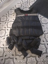 XLR8 Weights Vest Upto Approx 20kg Black Gym Training