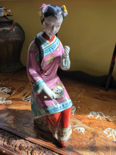 Chinese lady porcelain - chinese,